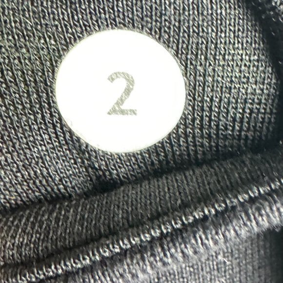 Lululemon Size 2 Tadasana Slit Crop Black Lilac Green Gray Active Workout Pant - Picture 4 of 7